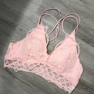 Pink Lace Bralettes